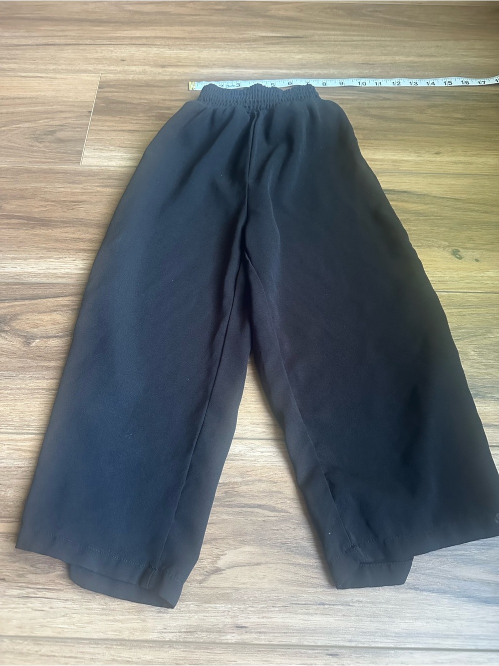 SHEIN Black Elastic Waist Casual Pants